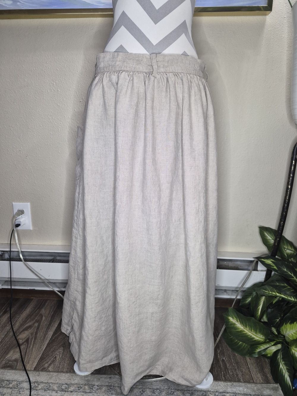 Vintage Eddie Bauer Womens Linen Button Down Maxi Skirt - Picture 5 of 6